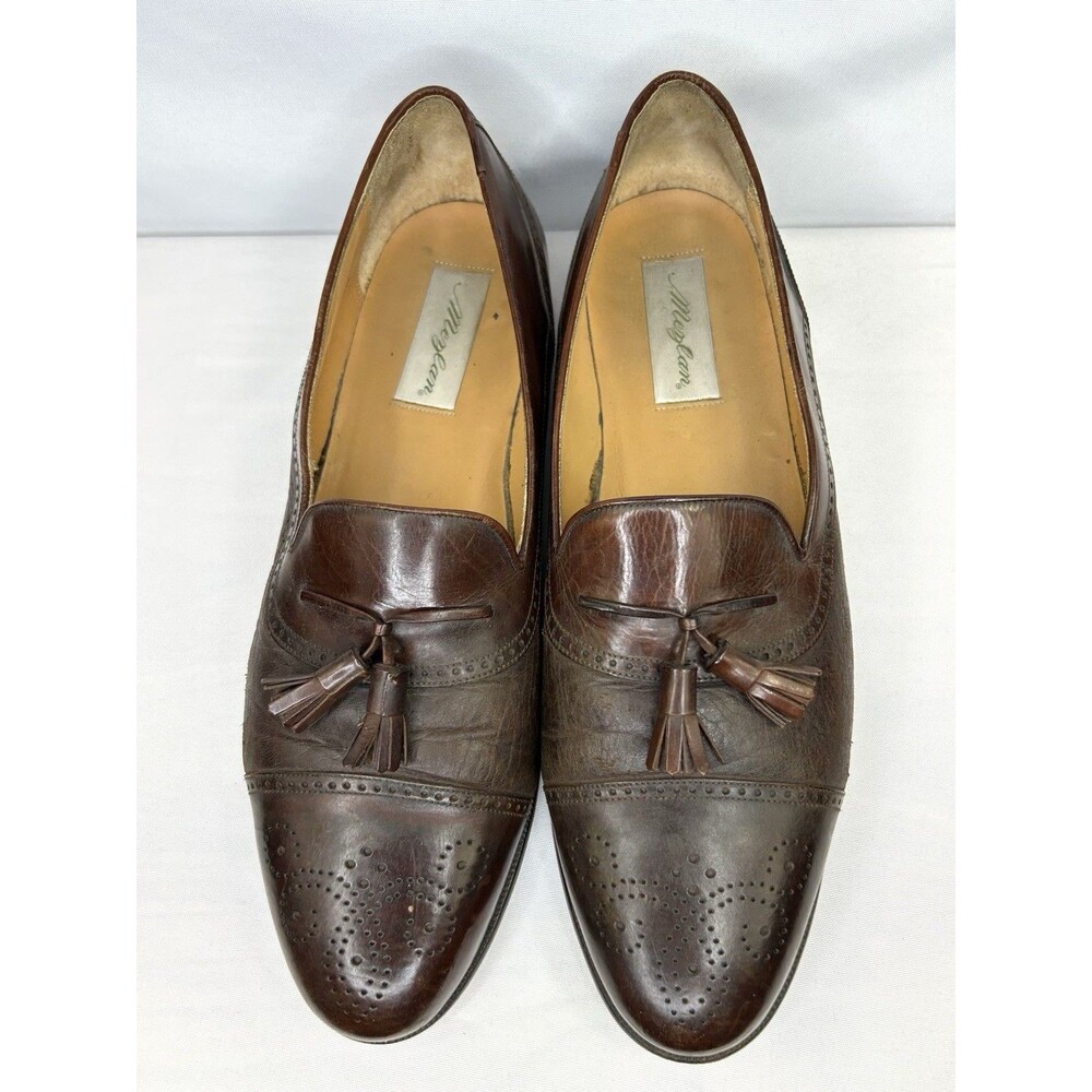 Mezlan Men's Brown Havana Tassel Cap Toe Loafer Shoes 13 M - Picture 4 of 10